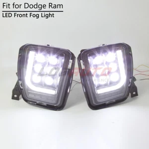 1 par de bombillas antiniebla LED transparentes para parachoques delantero Dodge Ram 1500 2013-2018 - Imagen 1 de 7