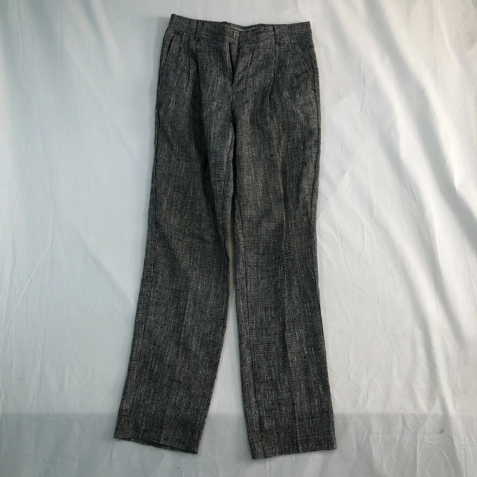Pantalones Christian Dior Vintage Niños 25 Gris Negro Blanco Sarga Calce Ajustado Jeune Homme Foto 1 de 4