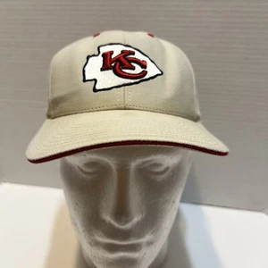 VTG KANSAS CITY CHIEFS TWINS ENTERPRISE HAT CAP TAN WOOL BLEND FITTED 7 1/2 Y2K - Picture 1 of 10