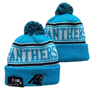 New NFL Winter Knit Hat wool cotton Carolina Panthers New Era Pom Hat Beanie - Picture 1 of 1