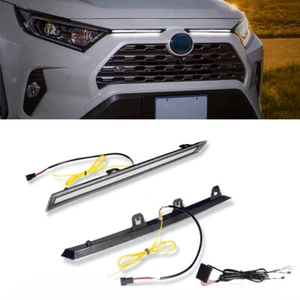 2x Front LED Daytime Running Lights Turn Signal Lamps For 2019-2021 Toyota RAV4 - Bild 1 von 12