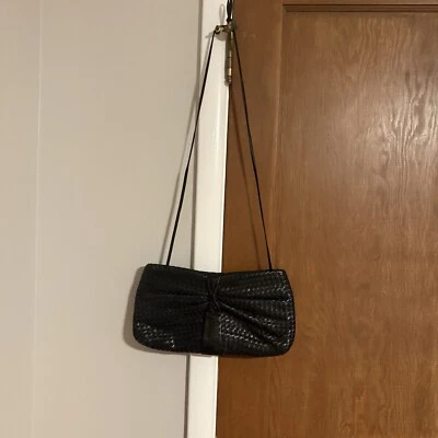 Bolsa tiracolo vintage Morris Moskowitz clutch tecido palha feita nos EUA - Imagem 1 de 4