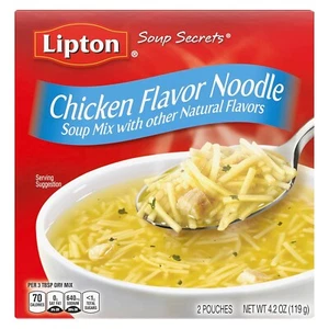 SOUP SECRETS Lipton Instant Soup Mix Chicken Flavor Noodle For a Warm Cup of Sou - Picture 1 of 3