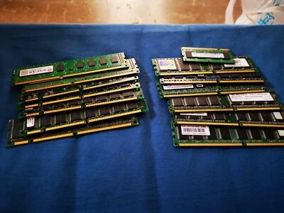 LOT OF 13x DDR MEMORY Old Vintage Desktop and laptop f. Parts or Art projects!  - Image 1 of 4