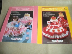 Mother's Lullaby & Queen of Hearts Crochet Patterns Book Pillow Bed Doll Dresses - Picture 1 of 3