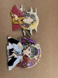 Enamel Pin Limited Edition Round 3D Layers Demon Slayer Kanao AmuUro Lot - Picture 1 of 5