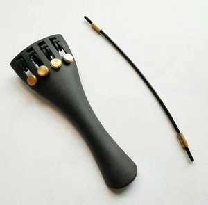 15 inch - 15.5 inch Viola Tailpiece Carbon Fiber Brass Tuner Tailgut Endline - Picture 1 of 3