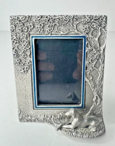 Rawcliffe Pewter Saluki Photo Frame 3-3/8” x 4-1/4” Holds ~ 2”x3” Photo - Picture 1 of 8
