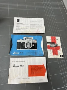 VINTAGE CAMERA MANUAL LOT LEICA M2 ERNST LEITZ GERMANY PHOTOGRAPHY WETZLAR METER - Picture 1 of 14