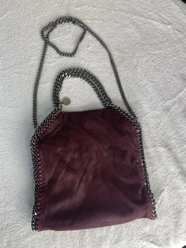 Mini cartera de mano Stella McCartney Fallabella en ciruela ciervo peludo $1395 Foto 1 de 4