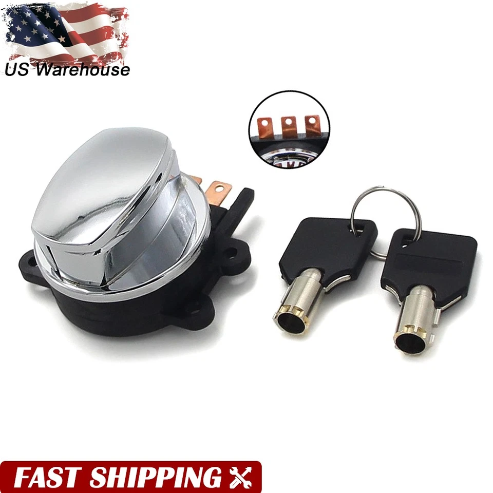 Kit de interruptor de llave de encendido cromada 71450-04 para Harley-Davidson Fat Boy 2000-2010 Foto 1 de 4