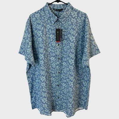 Travis Mathew Pearl City Short-Sleeve Button-Up Shirt Blue Men's Size XXL New - Image 1 of 4