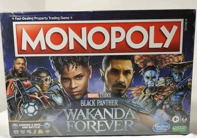 Monopoly Black Panther Wakanda Forever Edition HasbroMarvel Studios BNIB Sealed - Image 1 of 4