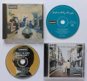 OASIS - 2 x CD Albums - Definitely Maybe & (What's The Story) Morning Glory? - Picture 1 of 4