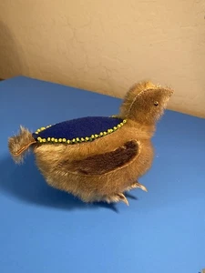 Vintage Furry Auerhuhn Wachtel Nadelkissen - Bild 1 von 6
