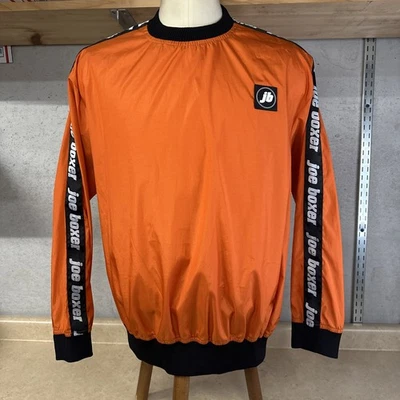 Joe Boxer Pullover Cortavientos Hombre’s M Mediano Naranja Y2K Deletrear Foto 1 de 4