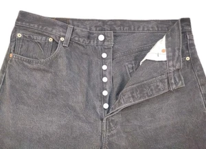 Jeans Levi’s 501 negros de colección botones mosca hechos en EE. UU. años 90 para hombre 38x30 - Imagen 1 de 18