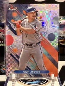 2025 Topps Finest Wyatt Langford Common Checkerboard TZ - Bild 1 von 2