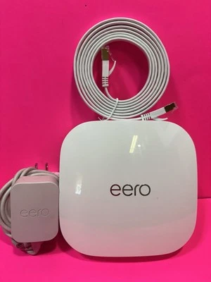 Eero Pro 6E Tri-Band Mesh Wi-Fi 6E S010001 white and Cat7 Ethernet cable 3" - Image 1 of 4