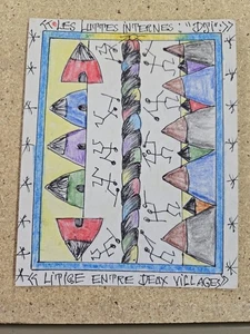 Frederic Bruly Bouabre (Ivory Coast, 1923-2014) Signed Pencil & Ink Drawing - Picture 1 of 2