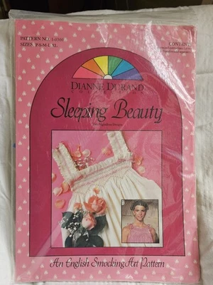 Vntg Sleeping Beauty Dianne Durand Women's Nightgown Smocking Pattern Sz XS-XL - Image 1 of 4