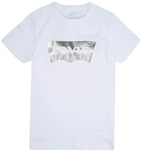 NEU Levi's Jungen verziertes Fledermaus T-Shirt Gr. XS weiß  - Bild 1 von 3