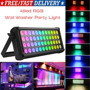 48LED RGB 3 EN 1 LED Lavado de Pared Fiesta Luz DMX Disco Estroboscópica Iluminación de Escenario - Imagen 1 de 7