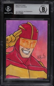 Turbo Man Jingle All The Way Arnold Schwarzenegger Original Sketchkarte 1/1 BAS - Bild 1 von 2