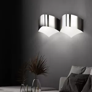 Treppenhausleuchte Wandlampe Wandleuchte Wohnzimmer Chrom 2 Flammig G9 Flurlampe - Bild 1 von 8