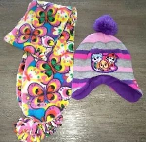 NICKELODEON PAW PATROL GIRLS HAT winter knit ONE SIZE CHILDRENS PLACE SCARF FLOW - Picture 1 of 1