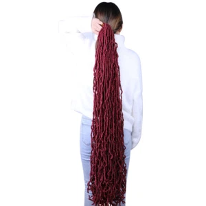 36in Nu Locs Pre Looped Braids Synthetic Crochet Hair Dreadlocks Hair Extensions - Picture 1 of 19