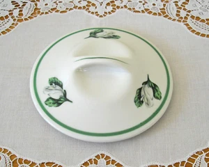 Vintage Syracuse China White Rose Buds 5 3/8" Bowl LID ~ - Picture 1 of 5