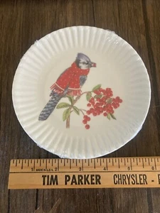 Melamine Hors D’oeuvres Plates Set of 4 Mary Lake Thompson Christmas Birds New - Picture 1 of 3