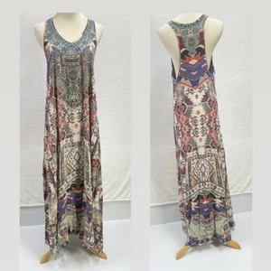 Camilla Womens Dress Size 2 Small 100% Silk Racer Back Maxi Embellished - Picture 1 of 13