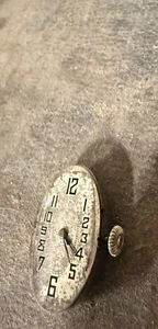 Antique 1930's 40's RARE Wilka Ladies Watch Dial and Movement 15 Jewel Oval Stem - Picture 1 of 3