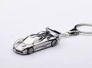 Autoart Pagani Zonda R Car Keychain Chrome - Picture 1 of 1