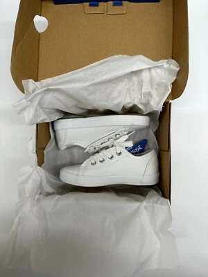 NEW / Keds Little Kid Kickstart Jr. Leather Sneaker - SIZE: 6.5 M - White - Image 1 of 4