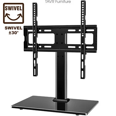 Universal TV Stand Base with Swivel Mount for 27"-55" Flat/Curved Screen TVs - Image 1 of 4