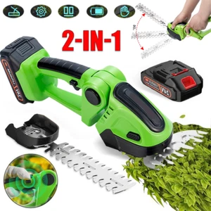 Heckenschere Elektro Teleskop Stab Strauch Hecken Schere Trimmer 2000mAh 2IN1 - Bild 1 von 15
