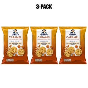 Quaker Rice Caramel Flavors Crisps Gluten free Low cholesterol Pack 3,6,9 &12 - Picture 1 of 13