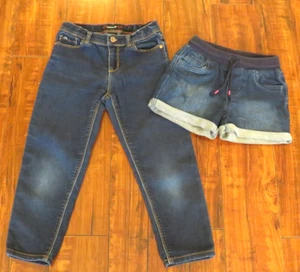 LOT OF 2 - Girls size 5T Denim Jeans & Shorts Bottoms - Picture 1 of 4