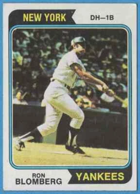 1974 Topps Ron Blomberg #117 New York Yankees - Image 1 of 2