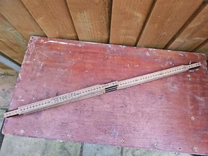 Vintage Rabone Chesterman 1641 Wooden 2 Metre Folding Ruler Surveyors Rod Tool - Picture 1 of 5