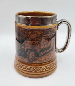 Vintage Lord Nelson Pottery Brown Silver Handled Mug Cup England Pre-Owned - Picture 1 of 19