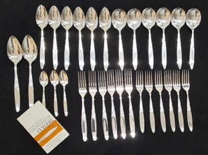 29x Vintage GROSVENOR CHRISTINA Cutlery Desert Soup Tea Spoons Forks Serving Set - Picture 1 of 9