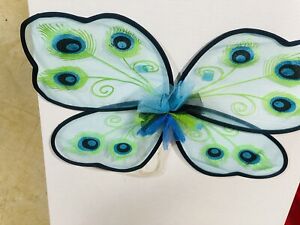 Fairy Wings Costume For Adults / Kids Blue Green