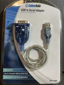 Cables To Go USB Serial Adapter RS-232 USB-A To DB9 26886 - Picture 1 of 4