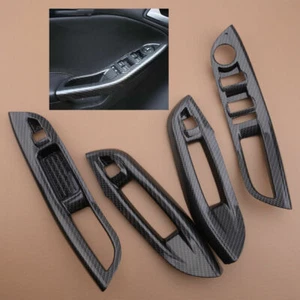 Interruptor de ventana estilo fibra de carbono botón cubierta adorno decoración apto para Ford Focus - Imagen 1 de 7