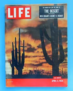 LIFE MAGAZINE April 5, 1954 The Desert Ben Hogan's Secret VG - Picture 1 of 2