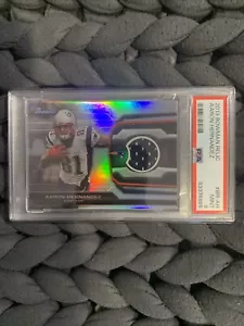 2013 Bowman #BR-AH Aaron Hernandez Relic PSA 9 Mint Pop 1 New England Patriots - Picture 1 of 24
